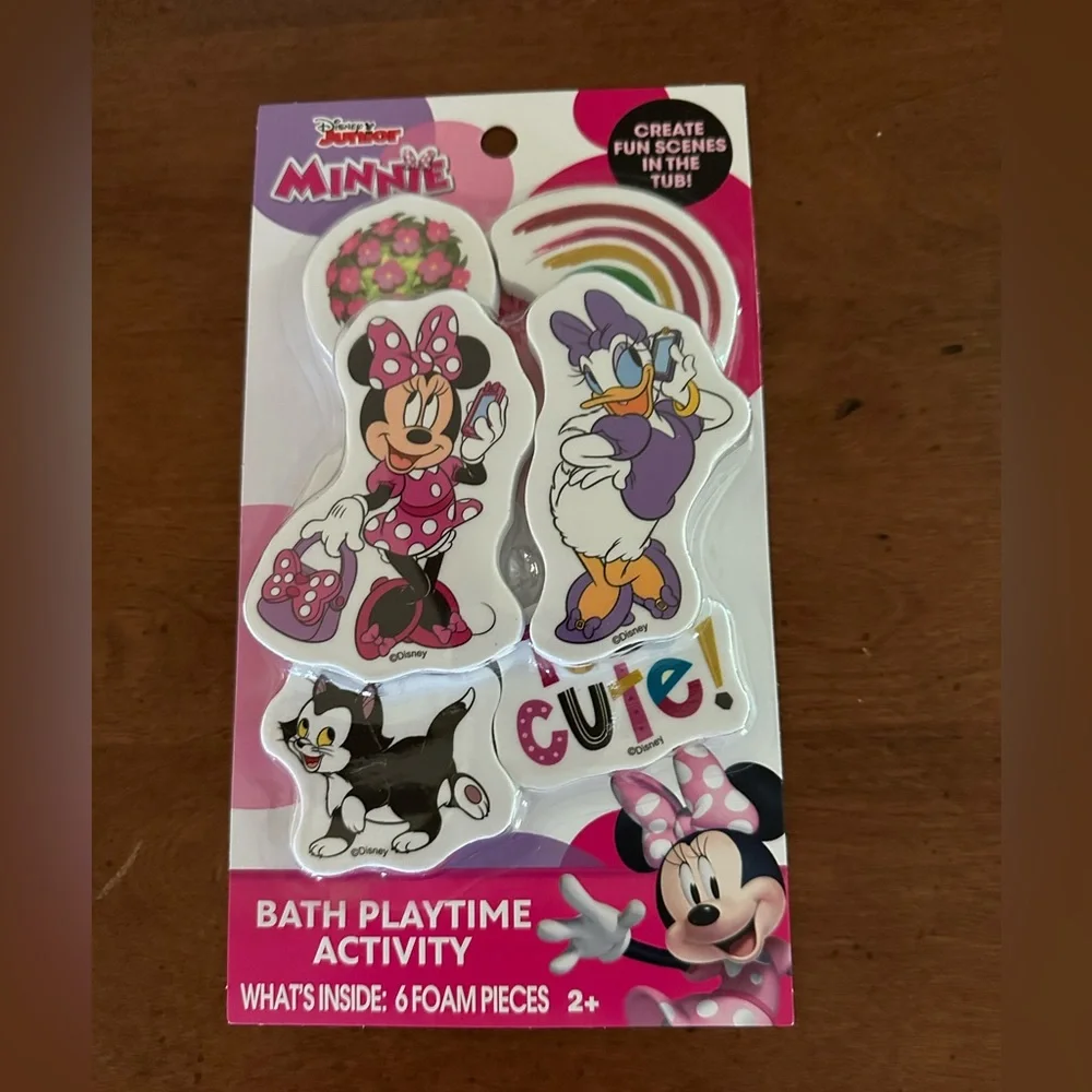 🌵 3/$15 Disney Minnie Mouse bath 6 foam pieces play activity (see description)